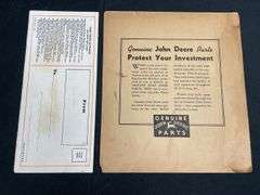 (2) John Deere Disk Tillers Sales Literature + Manual