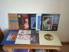 Stereo Cabinet with Assorted Records - Beatles/Xanadu/Liza Minnelli