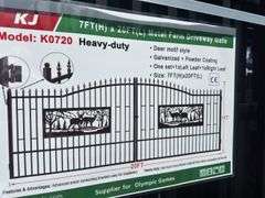 Metal Farm Driveway Gate 7 X 20 Ft 2 Pieces