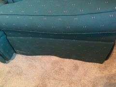 Green Cloth Chair & Ottoman