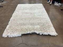 White Thick Decorative Rug