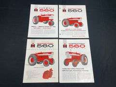 (4) IH Farmall 560 Tractor Sales Literature