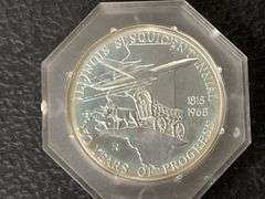 Silver Illinois Sesquicentennial Medallion Coin