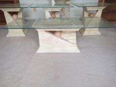 (5) Pcs Tables with Glass Tops