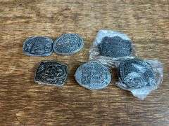(6) Hesston Rodeo Belt Buckles