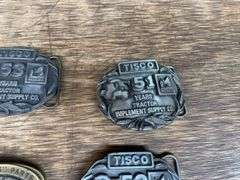 (5) TISCO Belt Buckles