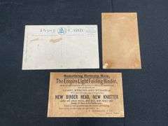 (3) Trade Cards + Postcard