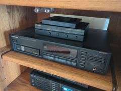 Vintage Pioneer Complete Audio System Lot - Receiver/TurnTable/CD/Tape/Tuner and Speakers with Cabinet