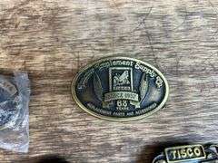 (5) TISCO Belt Buckles