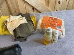 Misc Assortment  Firearm Cleaning Items Plus Sunglasses with Multiple Colored Interchangable Lenses & Case