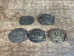 (5) TISCO Belt Buckles