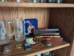 US Marines Lot - Rare Decanter/BELT buckles/Glassware/Golf Balls/ More