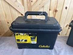 3 Cabela's Hard Plastic Ammo Box & Tray Combo