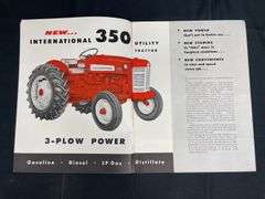 (2) IH Farmall 350 Tractor Sales Literature