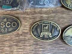 (6) TISCO Belt Buckles