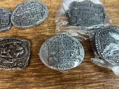 (6) Hesston Rodeo Belt Buckles