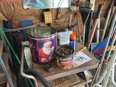 2 Metal Shelves + Contents