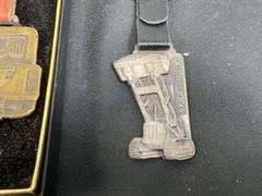 (3) Caterpillar Watch Fobs + Marble