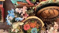 Crocheted Hangers, Decorative Plates, and Florals