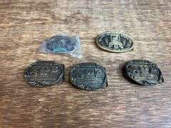 (5) TISCO Belt Buckles