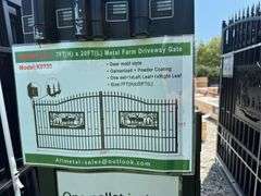 Metal Farm Driveway Gate  7 X 20 Ft 2 Pieces