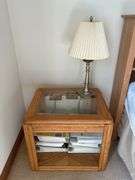 Side table, Bookshelf and contents - 35” W Book Shelf