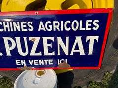 French Puzenat Agricultural Machines sign