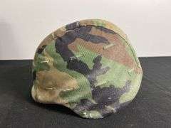 US PASGT Ballistic Helmet w/Camo Cover and Chinstrap