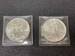 (2) 1992 & 1994 $1 American Silver Eagle