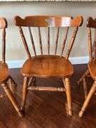(3) Solid Wood Dining Chairs