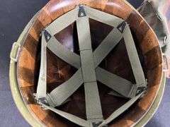 US Military Helmet w/Shell Liner & Camo Cover