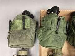 (6)-US Plastic Canteens w/Covers and Purification Bottles