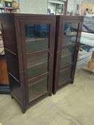 (2) Cabinets - Brown