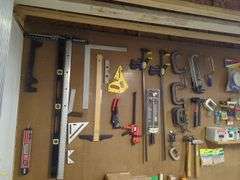 Peg Board Contents - Quick-Grip Vise's/Clamps/and More