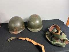 US Military Helmet w/(2)-Shell Liners & More