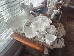 Assorted Milk Glass