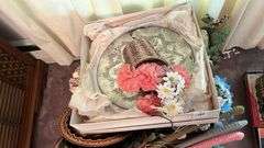 Crocheted Hangers, Decorative Plates, and Florals