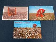(3) IH + AC Cotton Picker Postcards