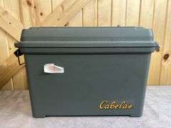 3 Cabela's Hard Plastic Ammo Box & Tray Combo
