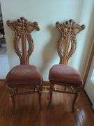 (2) Chairs - Carved