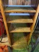 Mini fridge and storage shelving