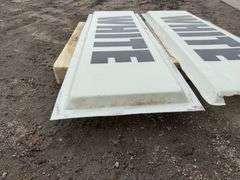 (2) White Signs