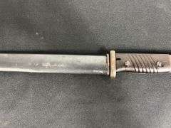 43asw German M1884/98 3rd Version Bayonet w/Steel Scabbard