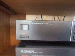 Vintage Pioneer Complete Audio System Lot - Receiver/TurnTable/CD/Tape/Tuner and Speakers with Cabinet