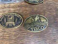 (6) TISCO Belt Buckles