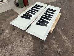 (2) White Signs