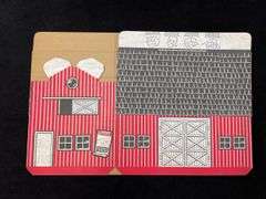 (3) 1/16 IH Cardboard Barn Ertl