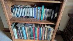 Bookshelf and Contents (Assorted VHS Movies) 72” T x 30” W