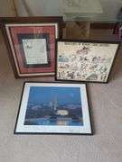 (3) Pieces Framed Pictures - Marine History/DC