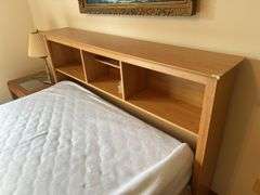Bed Frame/Headboard/Bench and contents - Headboard is 66” W